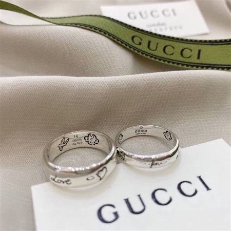 gucci cigar band ring|Gucci couple ring.